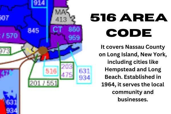 An aerial view of Nassau County in the 516 area code, featuring lush parks, bustling towns, and scenic coastlines. The image showcases the diverse and vibrant landscape of the region, highlighting popular attractions and local gems.